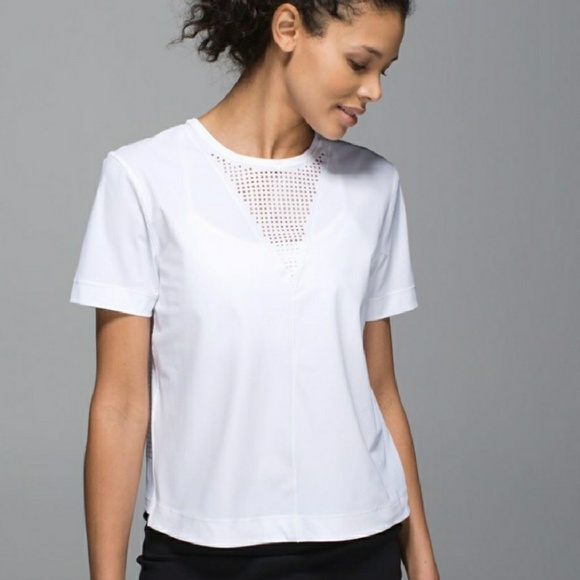 lululemon athletica Tops - Lululemon | Perfectly Perfed White Tee Shirt Sz 4